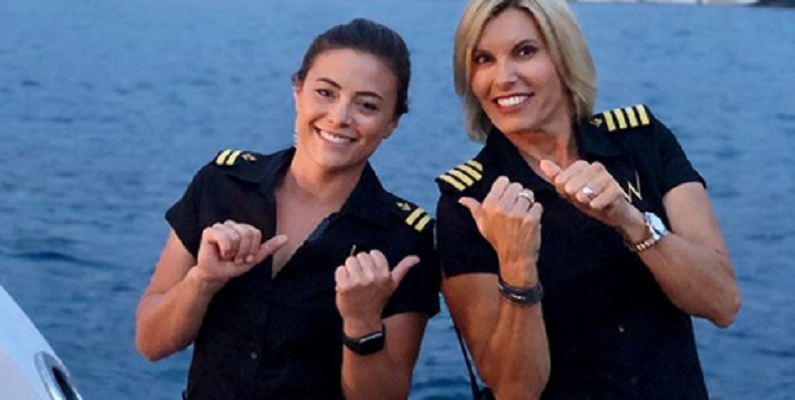 below deck med captain sandy yawn with malia white from instagram