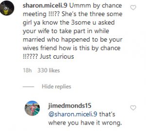 RHOC Jim Edmonds Instagram Comment Screenshot