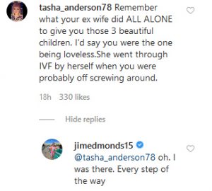 RHOC Jim Edmonds Instagram Comment Screenshot
