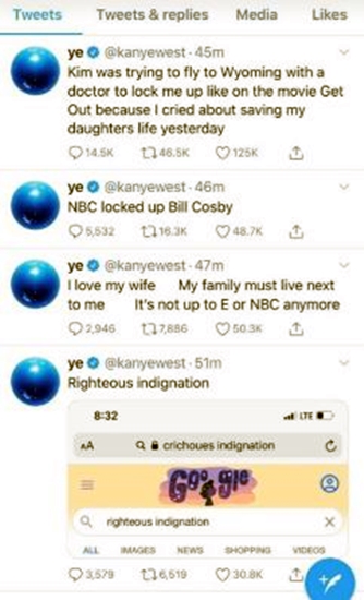 Kanye Twitter, Removed Twteet. TV SHOWS ACE 