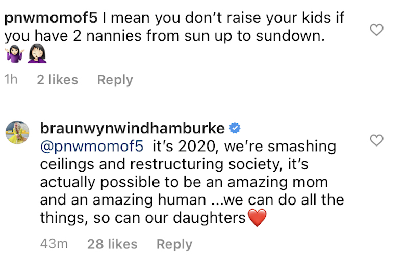 braunwyn windham-burke instagram comments