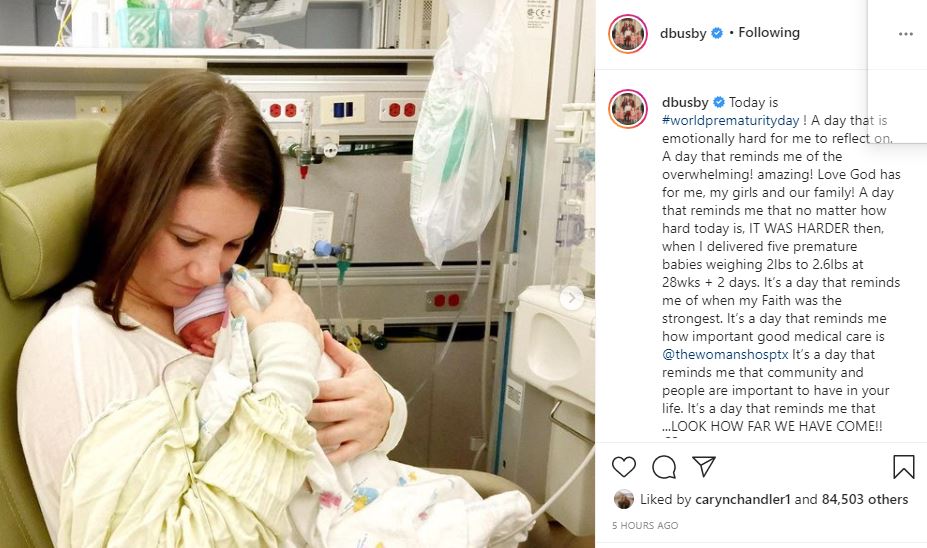 Danielle Busby Shares Long Emotional Message On World Prematurity Day