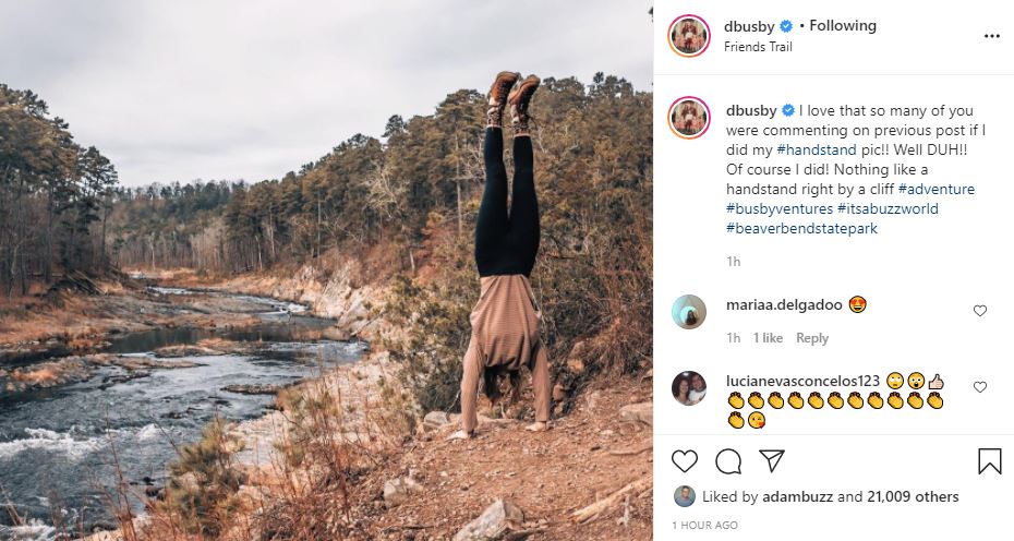 Danielle Busby cliff edge handstand