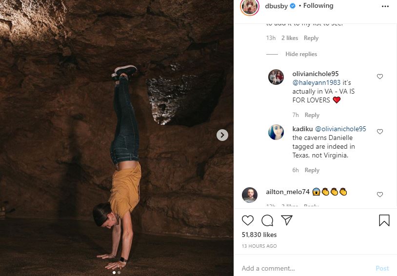 OutDaughtered Danielle in a cave
