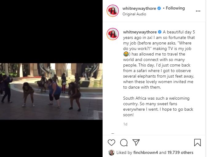 Whitney Way Thore Visited South Africa