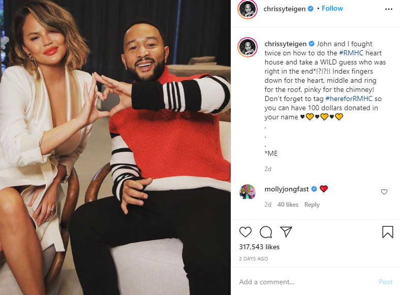 chrissy teigen and john legend instagram