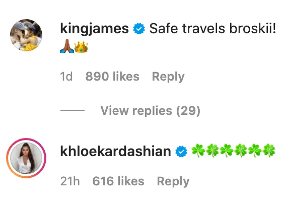 khloe kardashian instagram comment