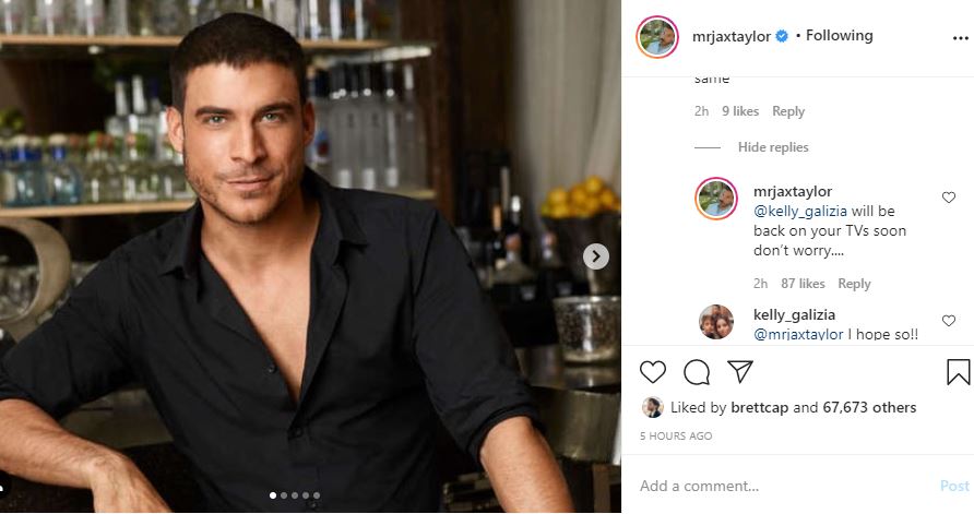 Jax Taylor assures fans they return to TV