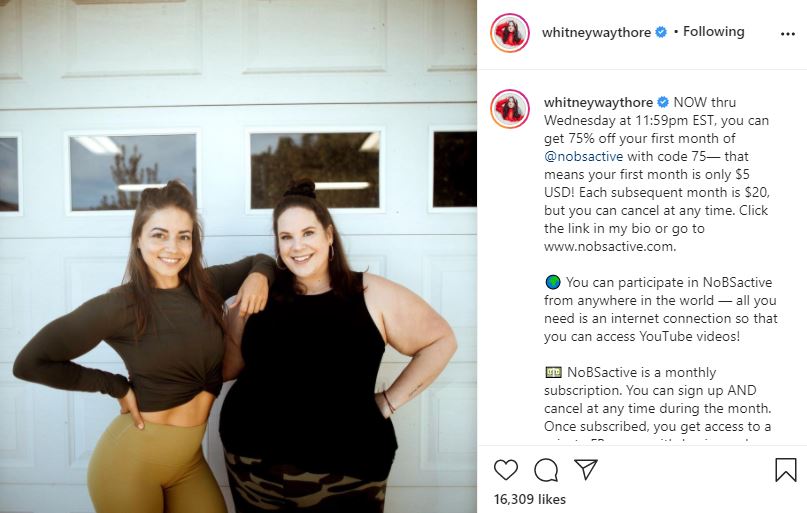 Whitney Way Thore NoBSactive Jessica