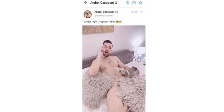 90 Day Fiance star Andrei Castravet on his OnlyFans account