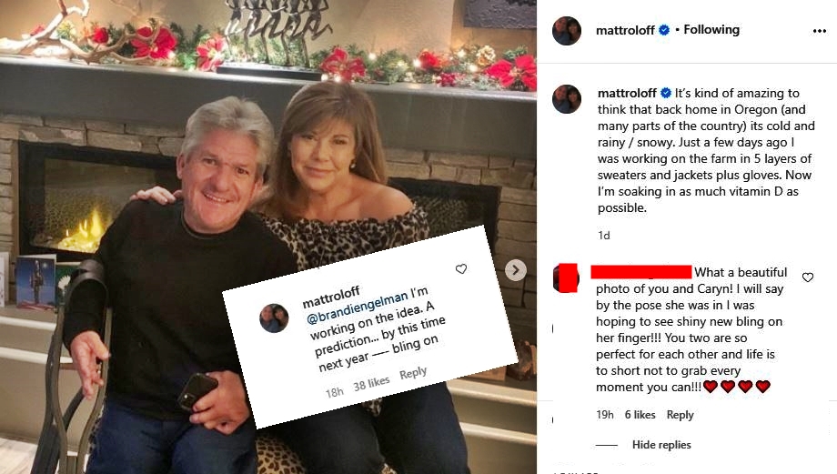 Matt Roloff Caryn Chandler Bling Ring Hint