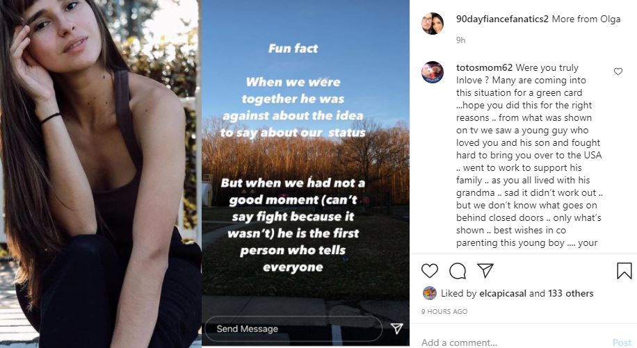 Olga Steven Frend tit for tat on social media