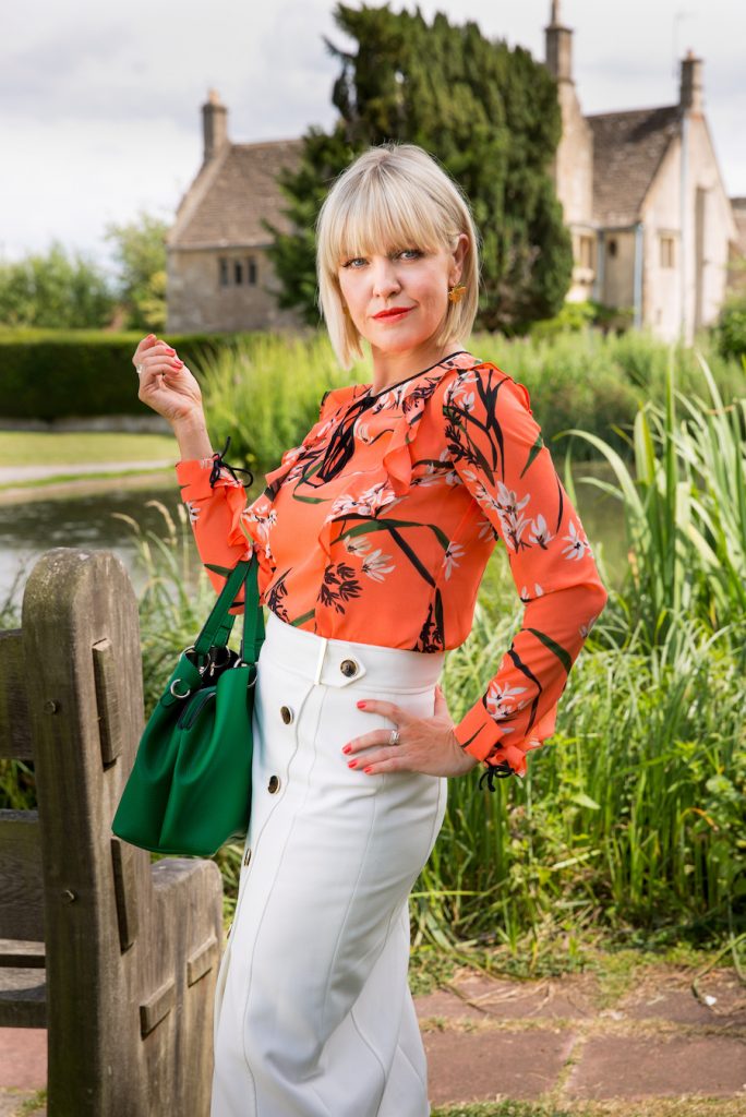 Agatha Raisin S3 on Acorn TV_Ashley Jensen as Agatha Raisin, photo used with permission from Acorn TV.