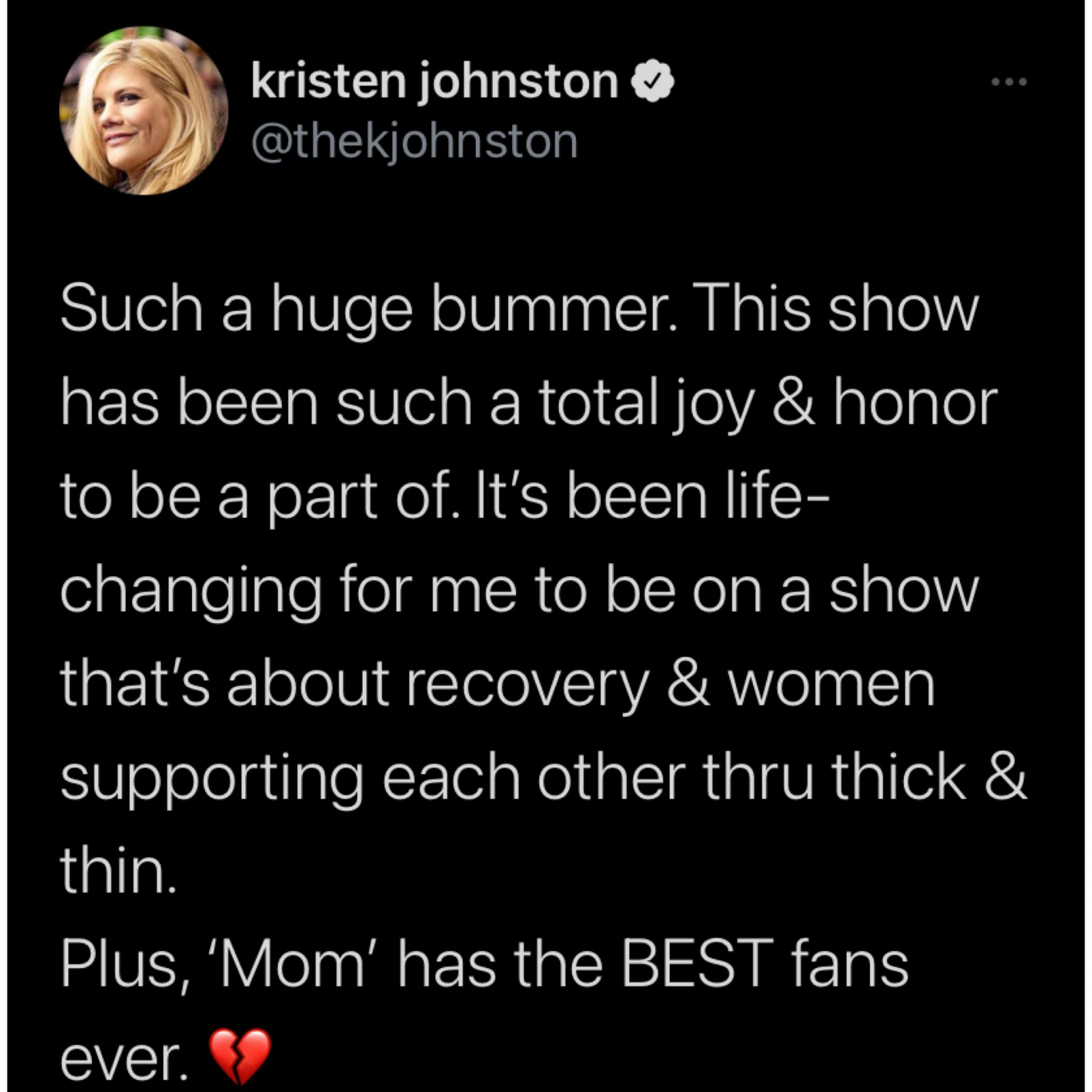 Mom: Credit: Kristen Johnston Twitter