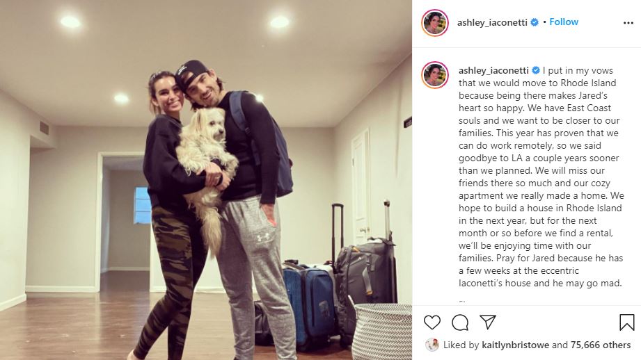 BiP Couple, Jared And Ashley Iaconetti Update On Their Move