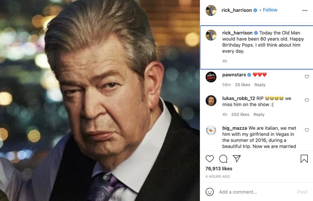 Pawn Stars, Richard Harrison-https://www.instagram.com/p/CMAV7YtlteL/