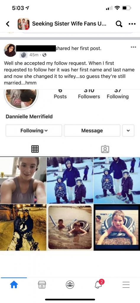 'Seeking Sister Wife' Dannielle Merrifield changes her relationship status