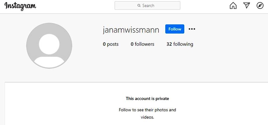 Jana Duggar's engaged Instagram account