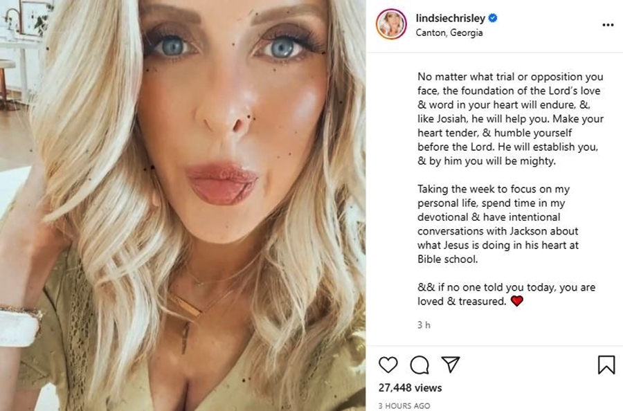 Lindsie Chrisley Takes A Break From Social Media