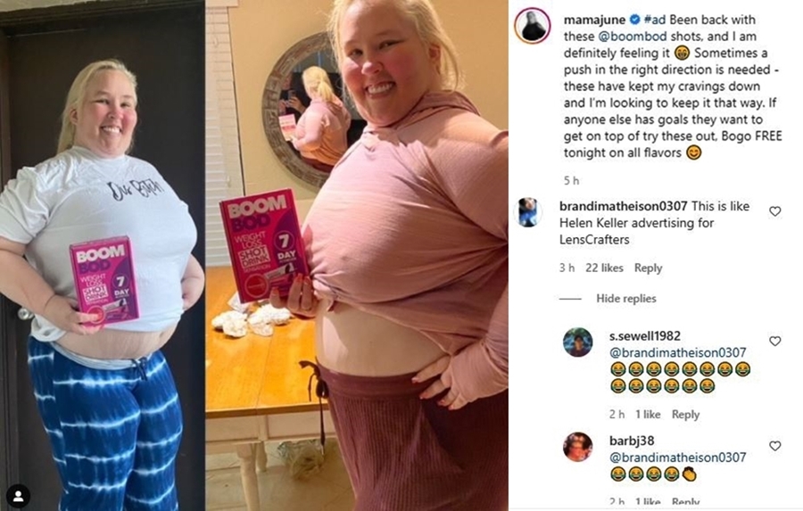 Mama June Shannon Gets Major Slap About Her Weight Loss Claims-horz