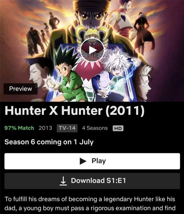 Hunter X Hunter Season 5 Netflix