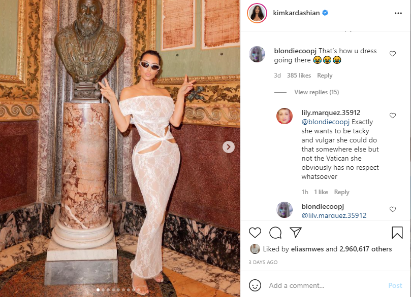 Kim Kardashian Vatican Dresscode