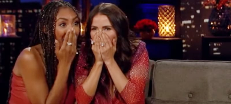 Tayshia Adams/Kaitlyn Bristowe/Credit: Bachelor Nation/YouTube