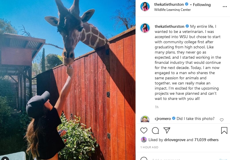 Katie Thurston childhood dream job via Instagram