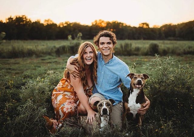 Isabel and Jacob Roloff with their two dogs via Instagram