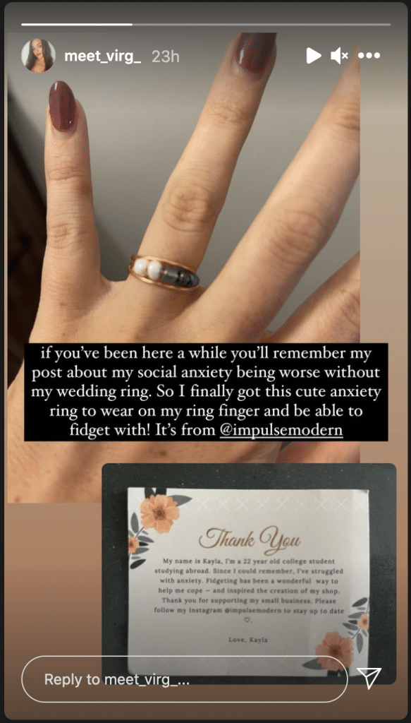 MAFS Virginia Coombs fidget ring