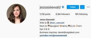 Jessa Seewald Instagram