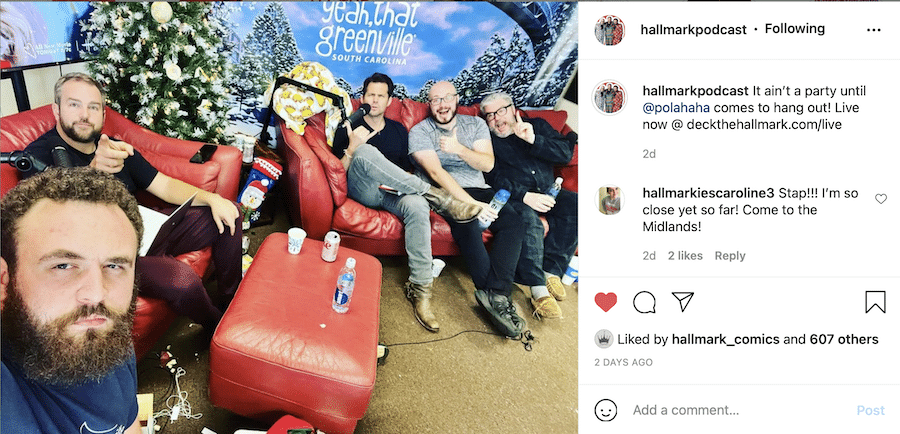 Bran, Dan, Panda, Alonso and actor Krisoffer Polaha kicked off Deck The Hallmark season 4 https://www.instagram.com/p/CVYxWgNvgkI/