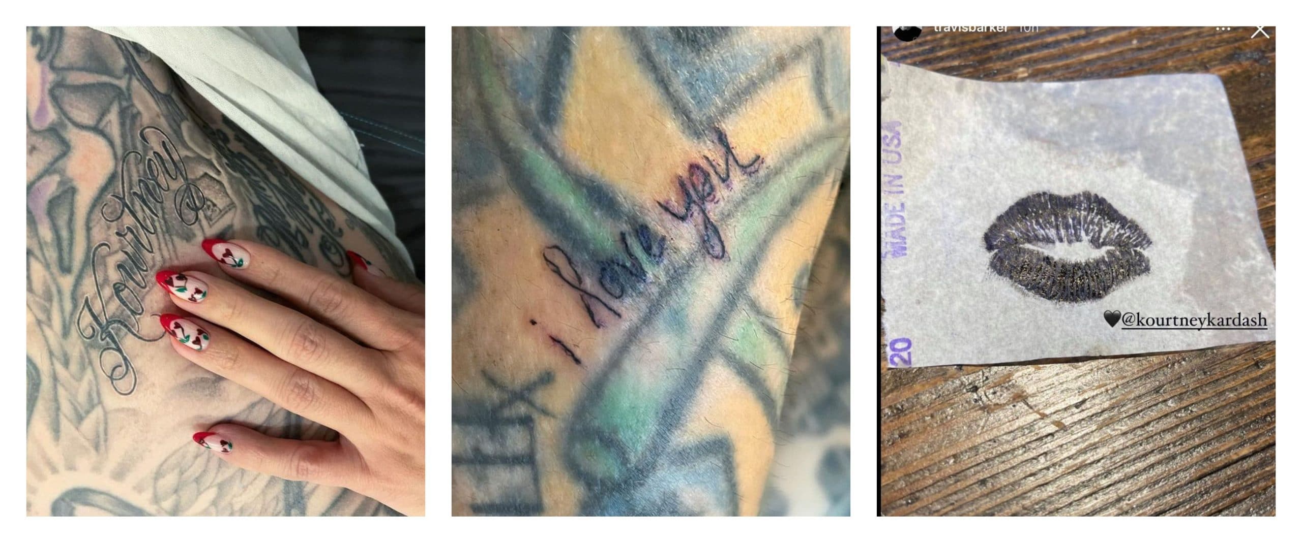 Travis Barker Kourtney Kardashian Tattoos