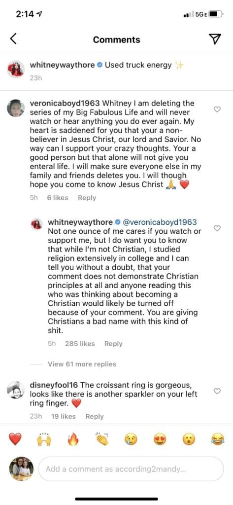 Whitney Way Thore pic Instagram