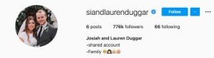 Josiah and Lauren Duggar Instagram