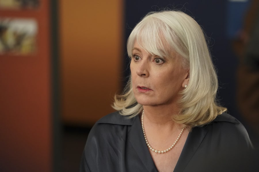 “Docked” – NCIS investigates the death of a man on a cruise ship whose body is discovered in the ship’s sauna by none other than McGee’s mother-in-law, Judy (Patricia Richardson), on the CBS Original series NCIS, Monday, Nov. 8 (9:00-10:00 PM, ET/PT) on the CBS Television Network, and available to stream live and on demand on Paramount+. Pictured: Patricia Richardson as Judy Price Fielding. Photo: Sonja Flemming/CBS ©2021 CBS Broadcasting, Inc. All Rights Reserved.