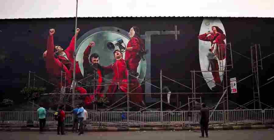 Photo of Netflix India immortalise le « vol d’argent » avec le street art [VIDEO]